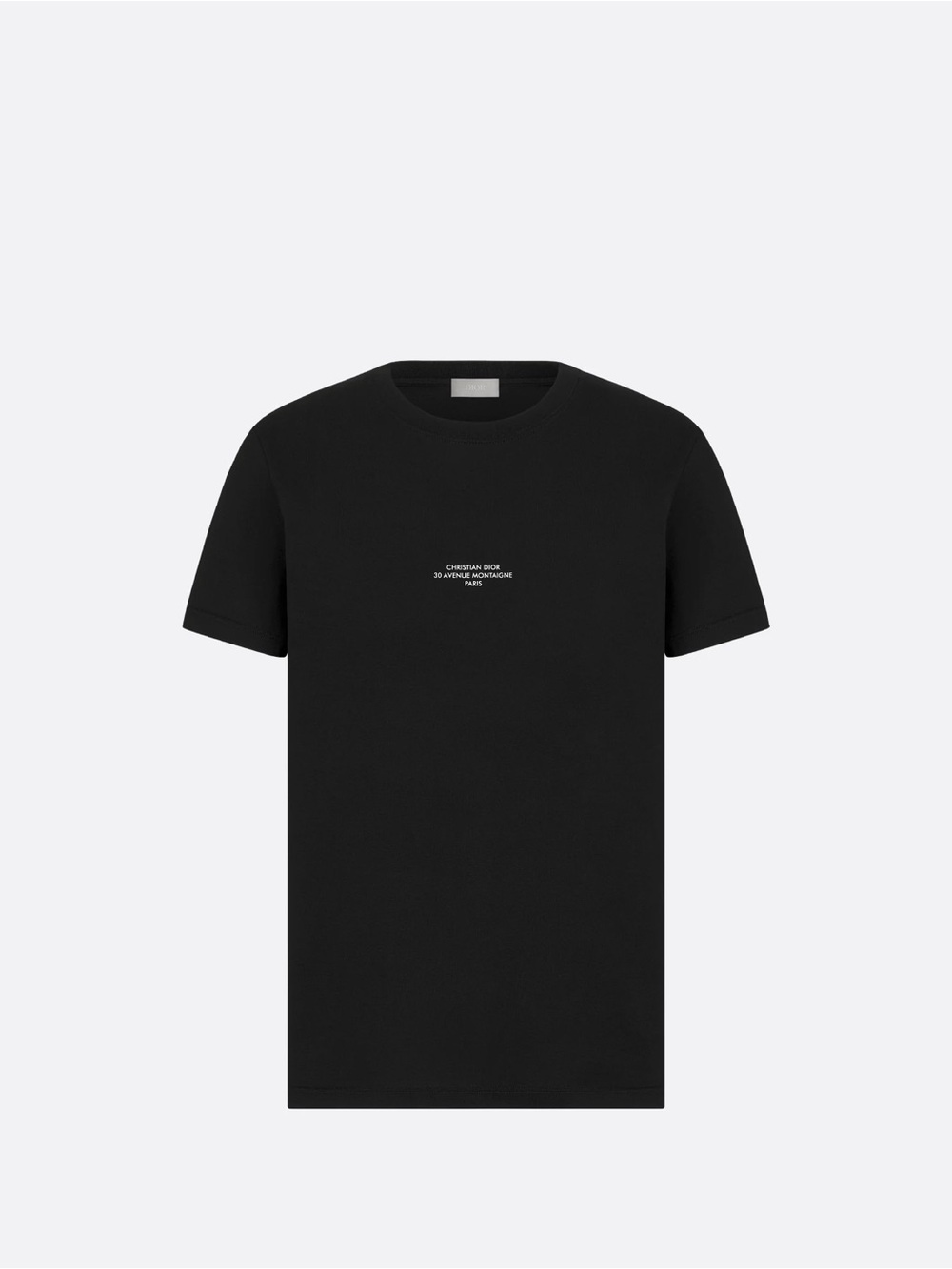 Dior Black Short-Sleeve Crewneck T-Shirt with Center Logo